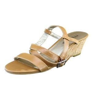 Moda Spana Sz 8 M Brown Strappy Leather Women Sandals